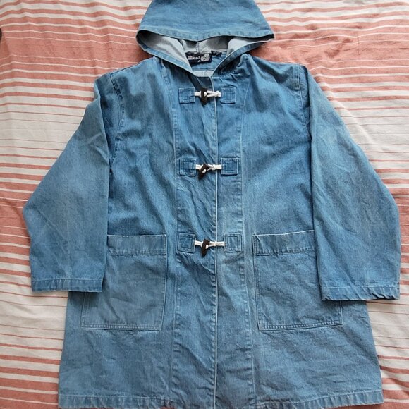 Y2K Only Brand Oversized Jean Jacket/Coat-One Size-AS-IS: Some Staining - Picture 2 of 12